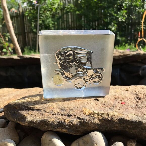 Vintage Crystal Glass Car Ford - Picture 5 of 10